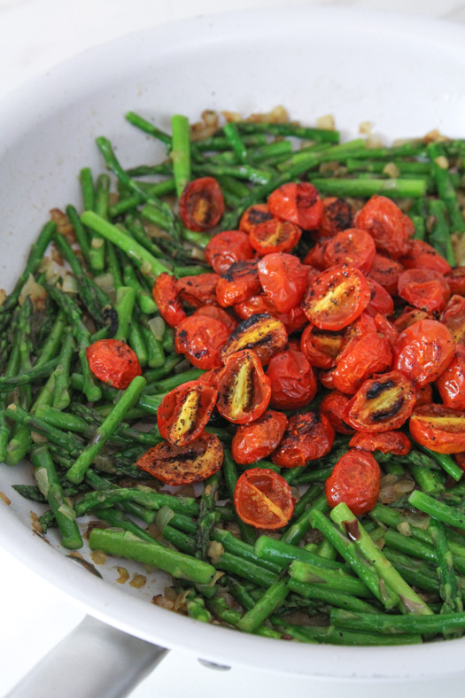 Asparagus with Broiled Cherry Tomatoes