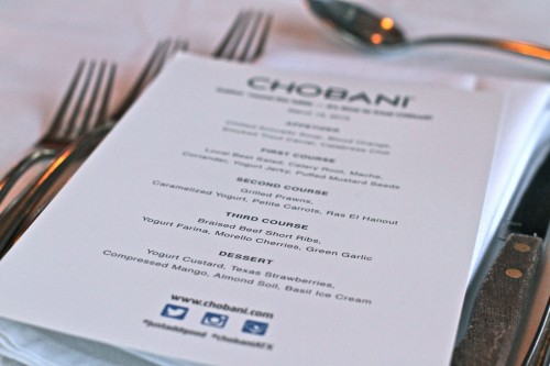 Chobani Dinner 1