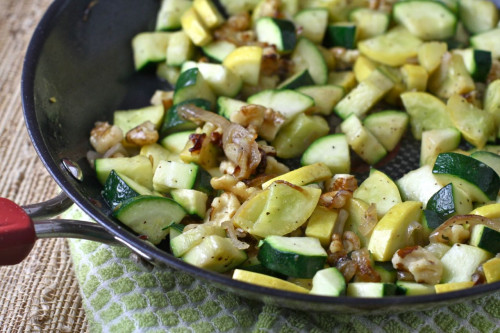 Squash with Walnuts and Shallots