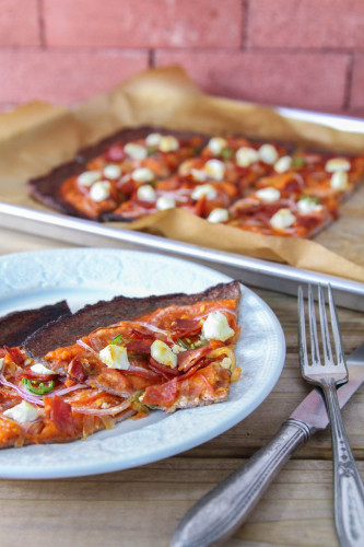 Homemade Purple Cauliflower Crust Pizza