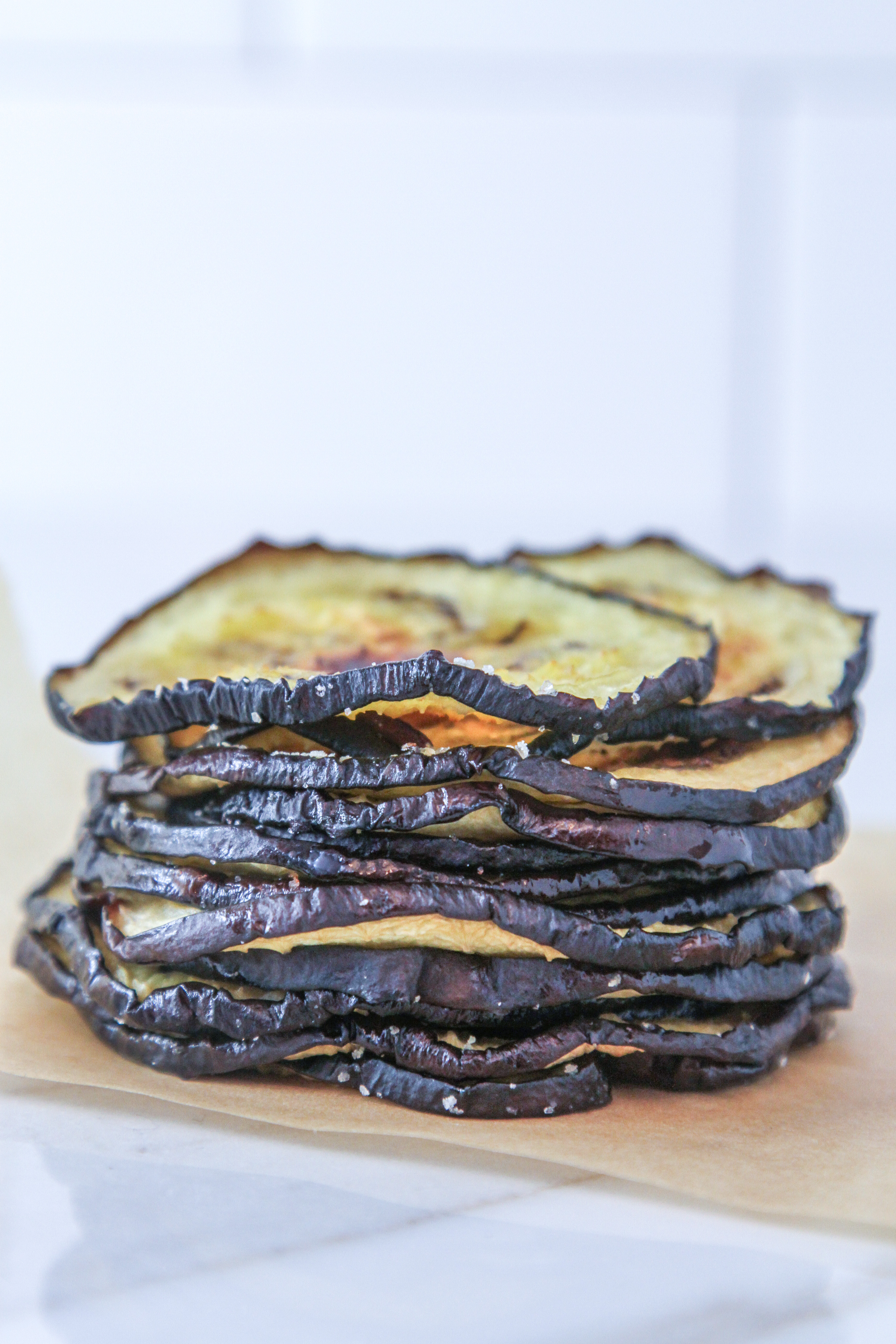 Stacked Roasted Eggplant Slices