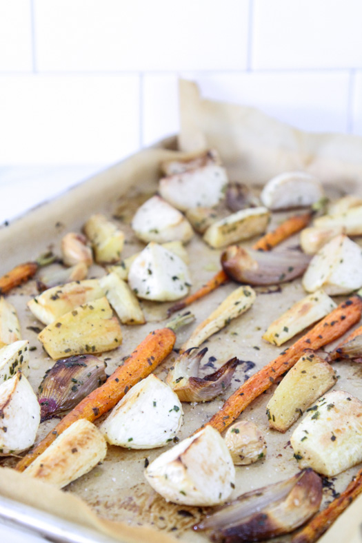 Roasted Root Vegetables with Chives
